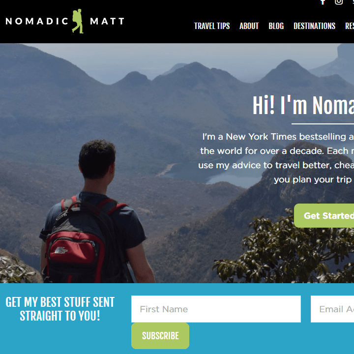 Nomadic Matt’s Travel Site & 11+ Best Travel Blogs Like
