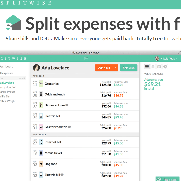 split trip expenses
