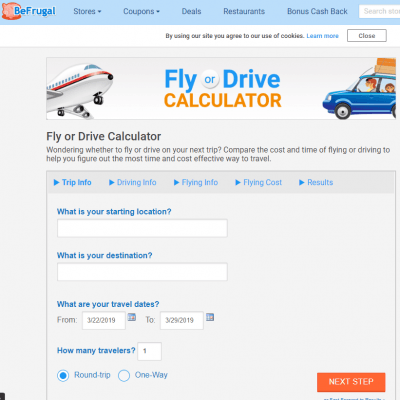 Fly or Drive Calculator - befrugal.comtoolsfly-or-drive-calculator