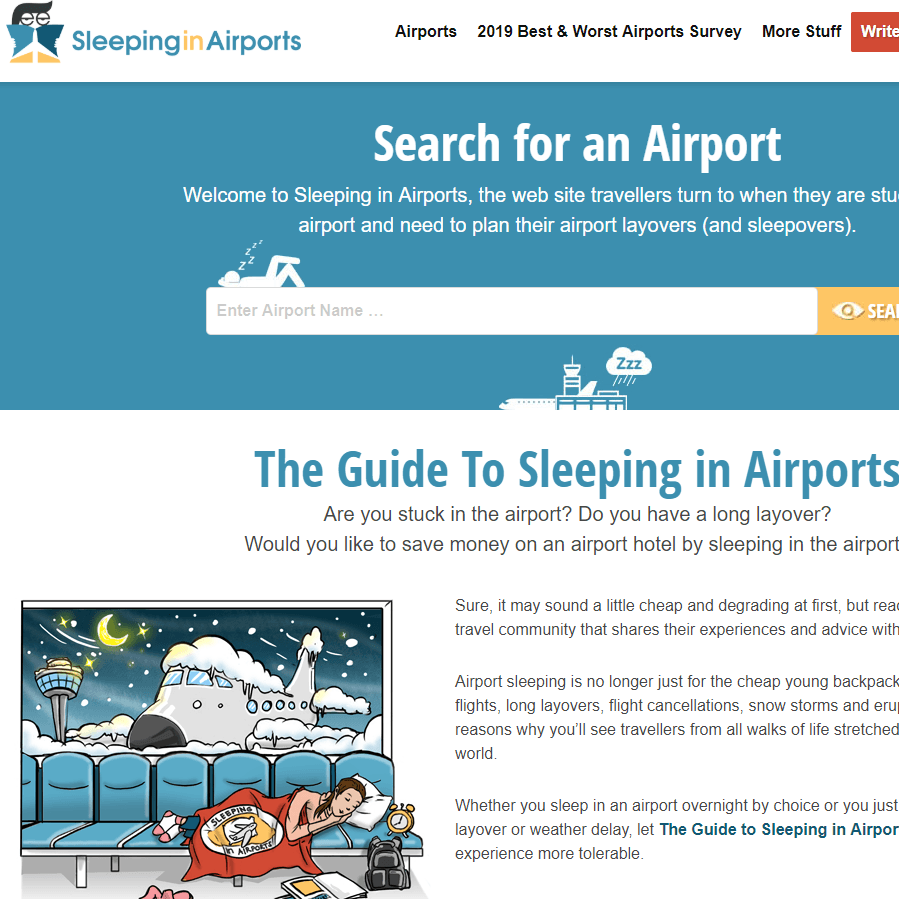 Sleeping In Airports & 13+ Helpful Travel Sites Like