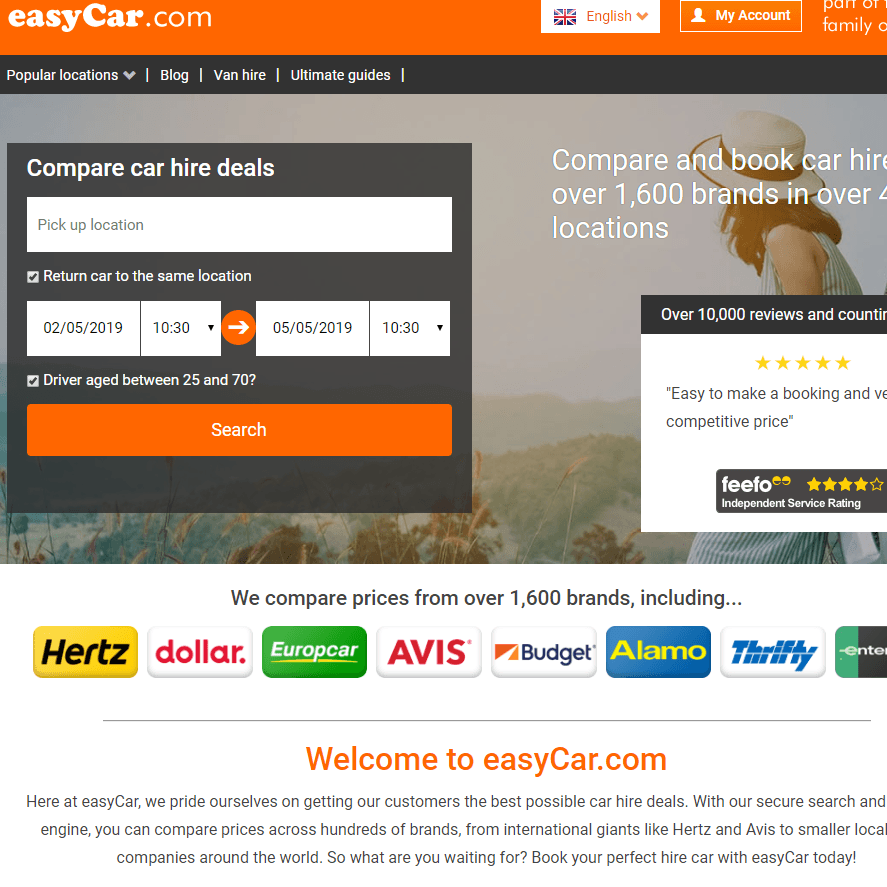 & 18+ Car Rental Sites Like