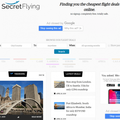 Secret Flying - secretflying.com