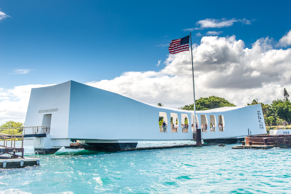 USS Arizona Memorial in Pearl Harbor Havaii