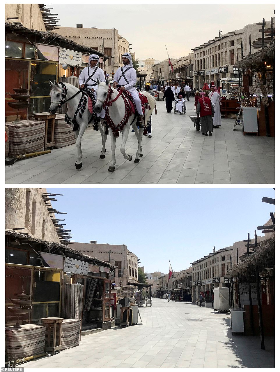 Souq Waqif, Qatar before and after