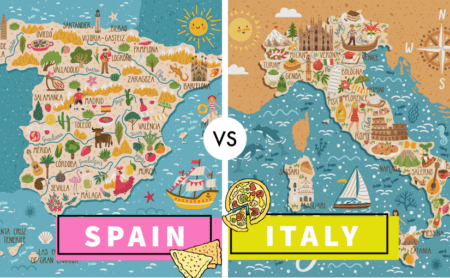 spain vs italy to travel