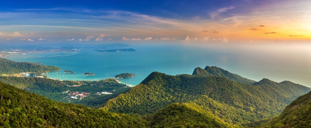 Panorama of Langkawi island, Malaysia in a sunny day