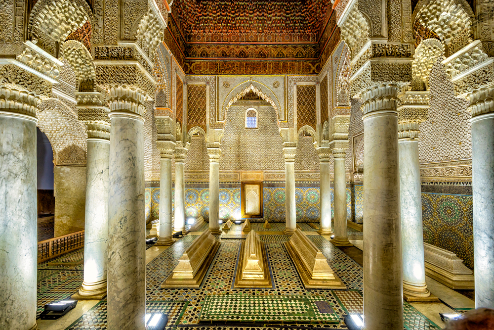 Marrakech, Morocco : Saadien Tombs interior