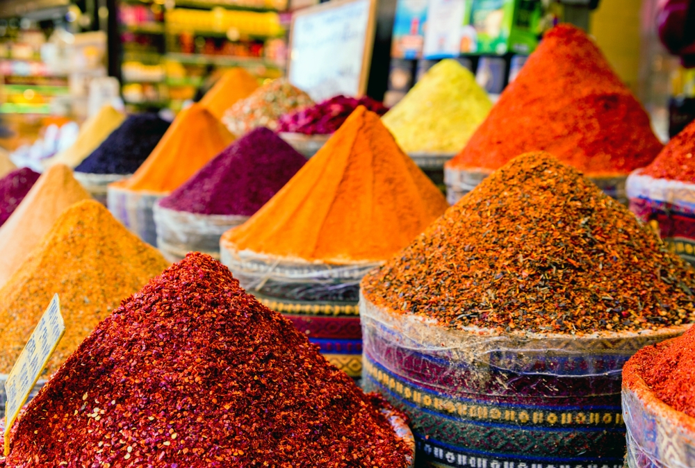Spices Market with colourful mood. 