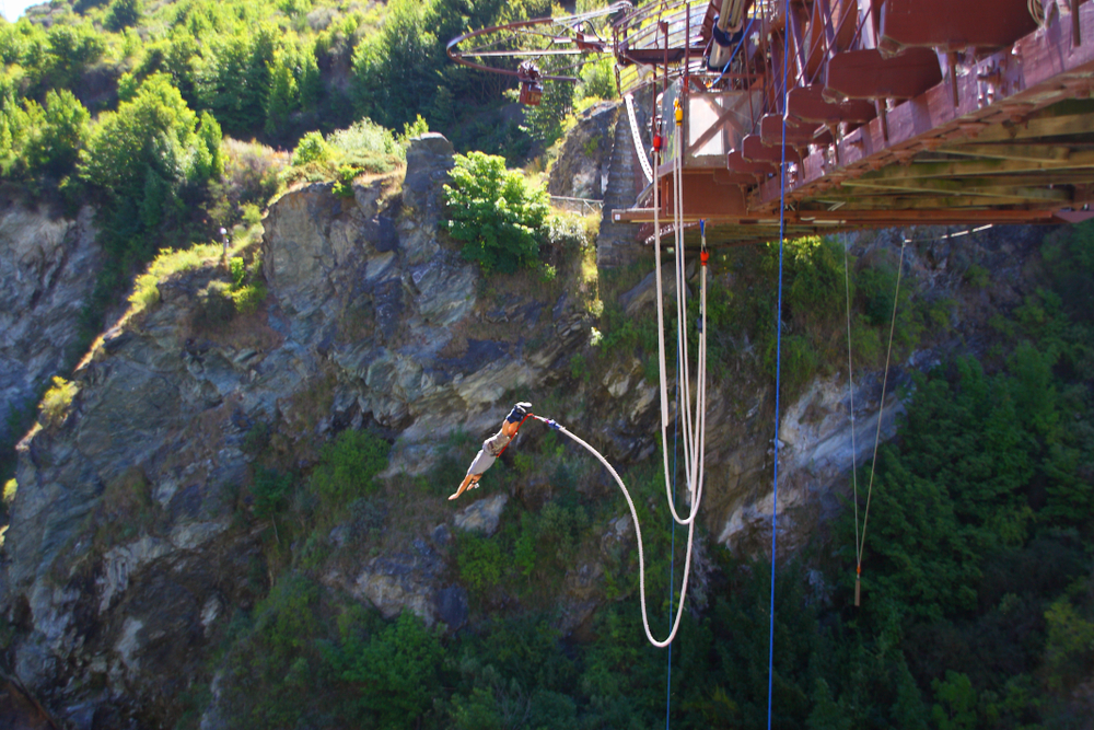 Bungy from the Kawarau Bridge, the home of Bungy Jumping. Leap 43m from the historic Bridge.