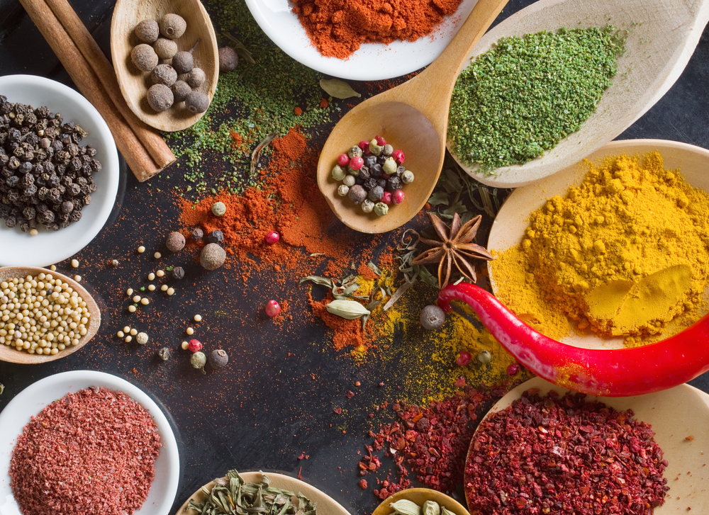 Various spices selection.