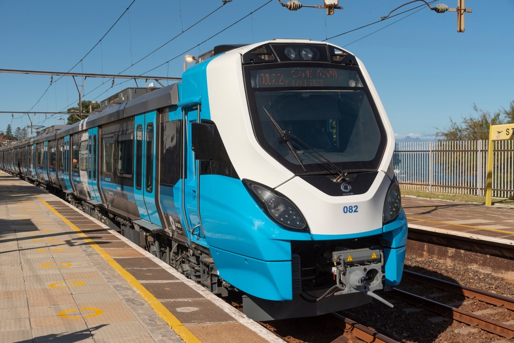 Drivers cab of the new blue train operating on the Southern Line between Cape Town and Fish Hoek on the coast.