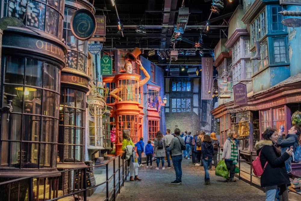 Harry Potter World Diagon Alley Wizard shopping area.