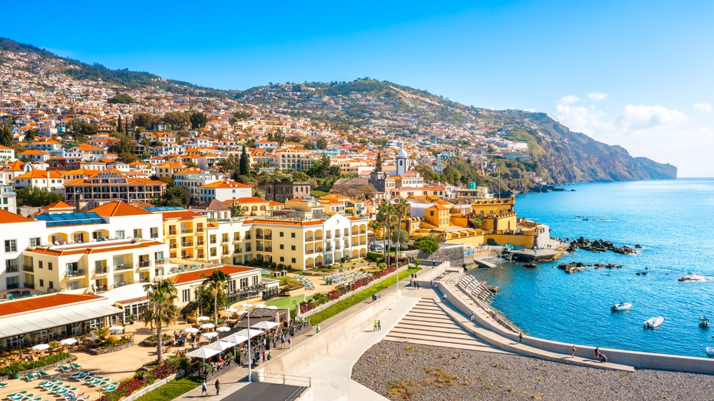 View of the capital of Madeira island Funchal, Portugal