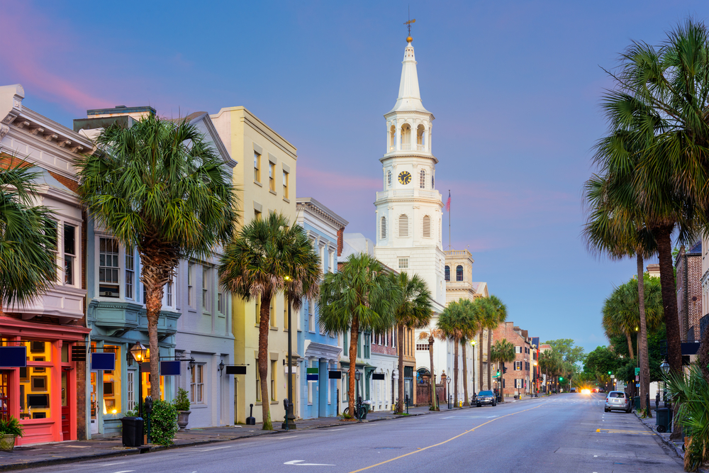 Charleston, South Carolina, USA in the French Quarter.