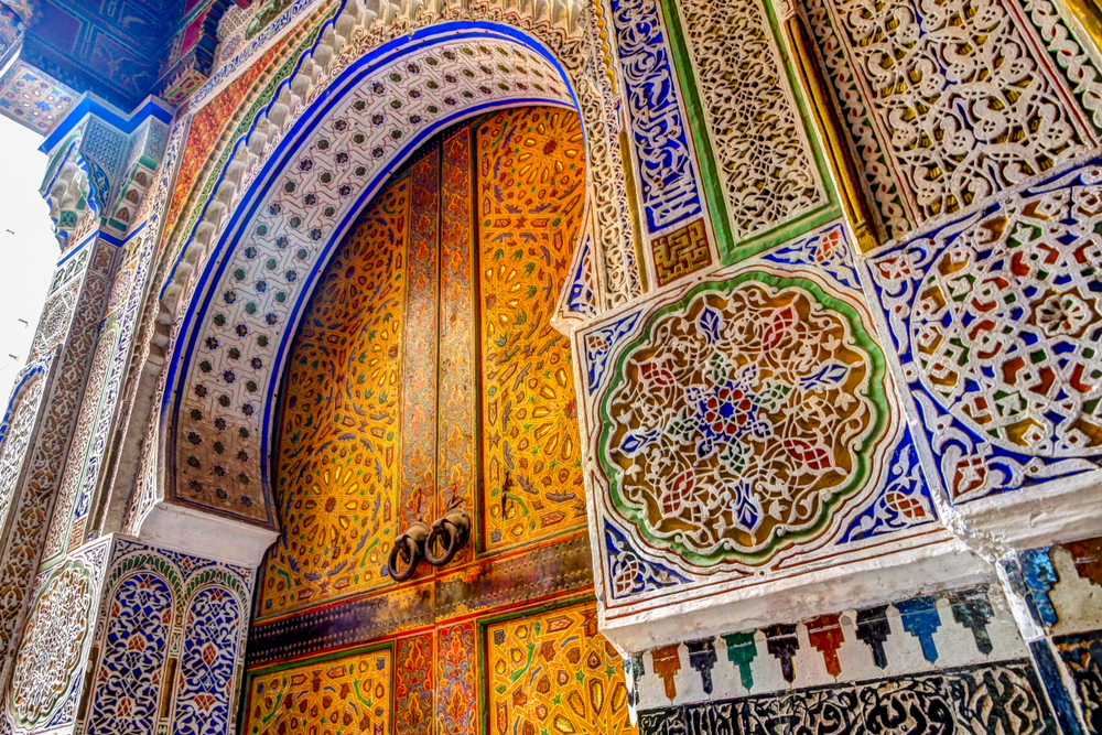 Architectural details of structures in Fez, Morocco