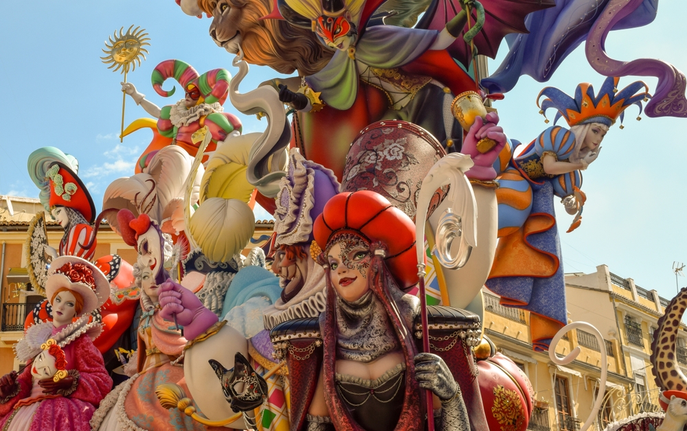 Valencia Comunidad Valenciana Spain - september 3rd 2021 : Las Fallas Festival 2021.