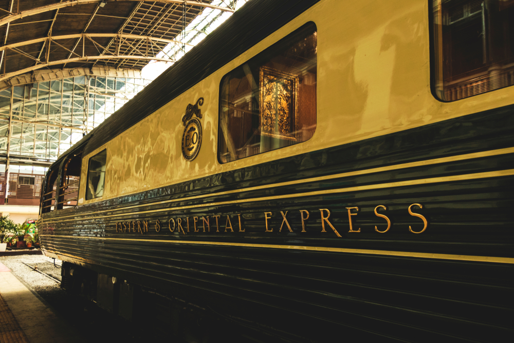  A photo of Eastern & Oriental Express is one of the world's best luxury trains at Hua Lamphong or Bangkok Train Station.