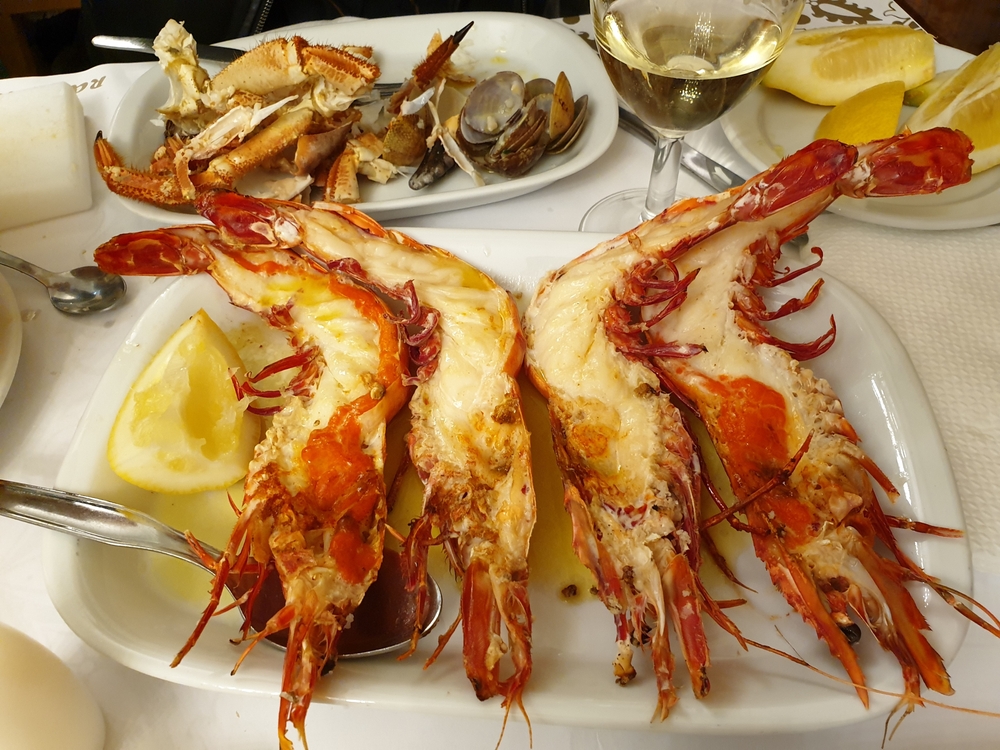 Tiger prawns from Cervejaria Ramiro