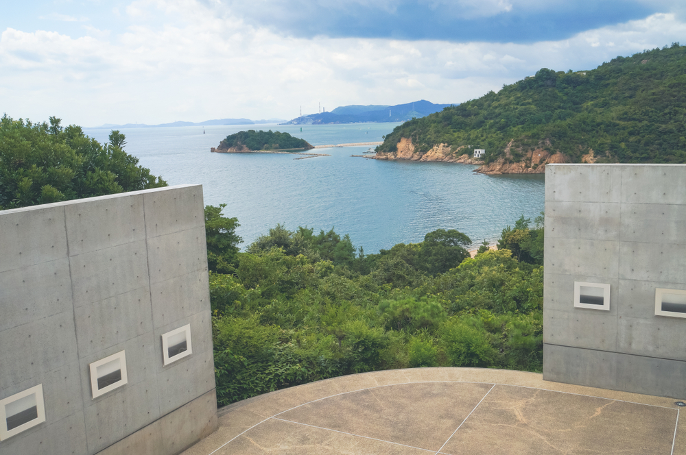 The outer space of Benesse Art Museum on Naoshima island, Japan.