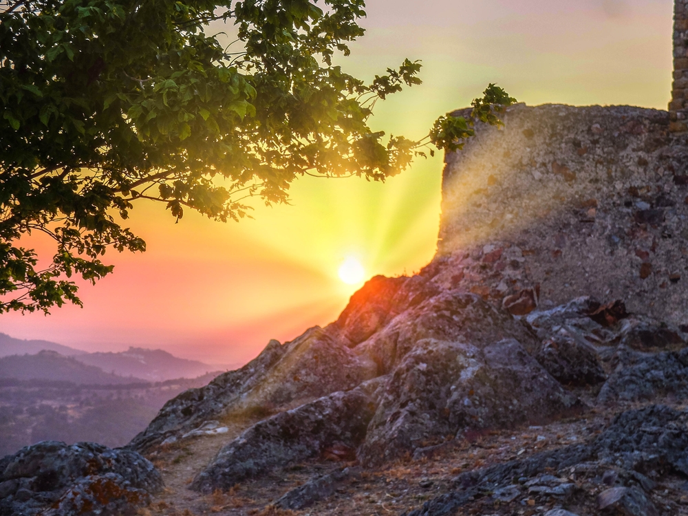 A nice sunset on a cliff at Alentejo, Portugal
