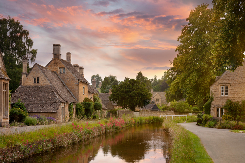 Cotswold village of Lower Slaughter, Gloucestershire, England
