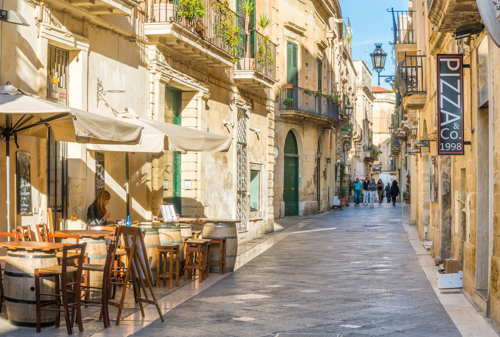 A sunny afternoon in Lecce, Puglia (Apulia), southern Italy.
