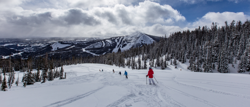 downhill skiing in Big Sky, Montana