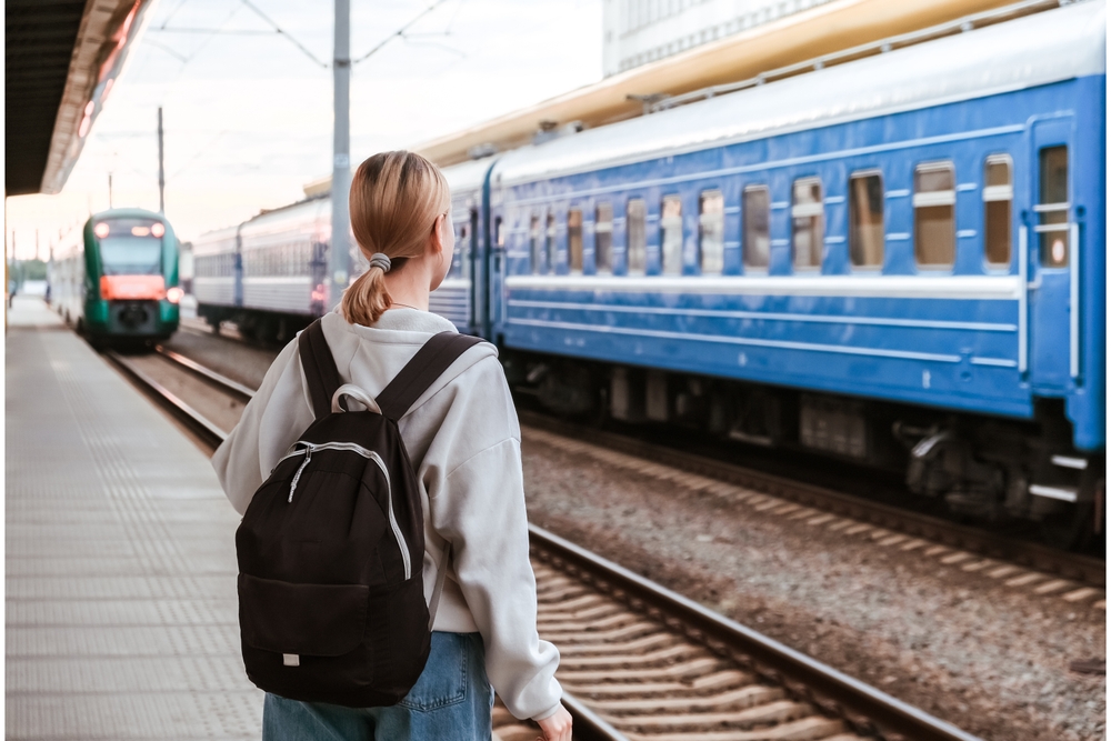 Eco travel by train,woman traveling alone,digital nomad,bleisure,work travel,nomad aesthetic,nomadding,road trip solo,memoon,solo honeymoon