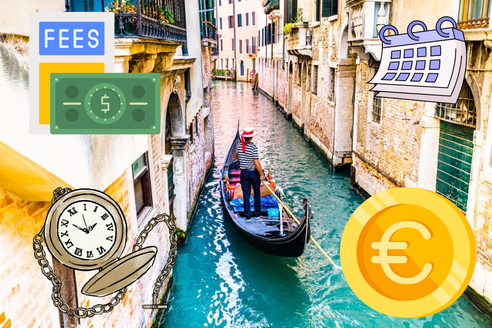 Gondola Ride on the Canal in Venice, Italy