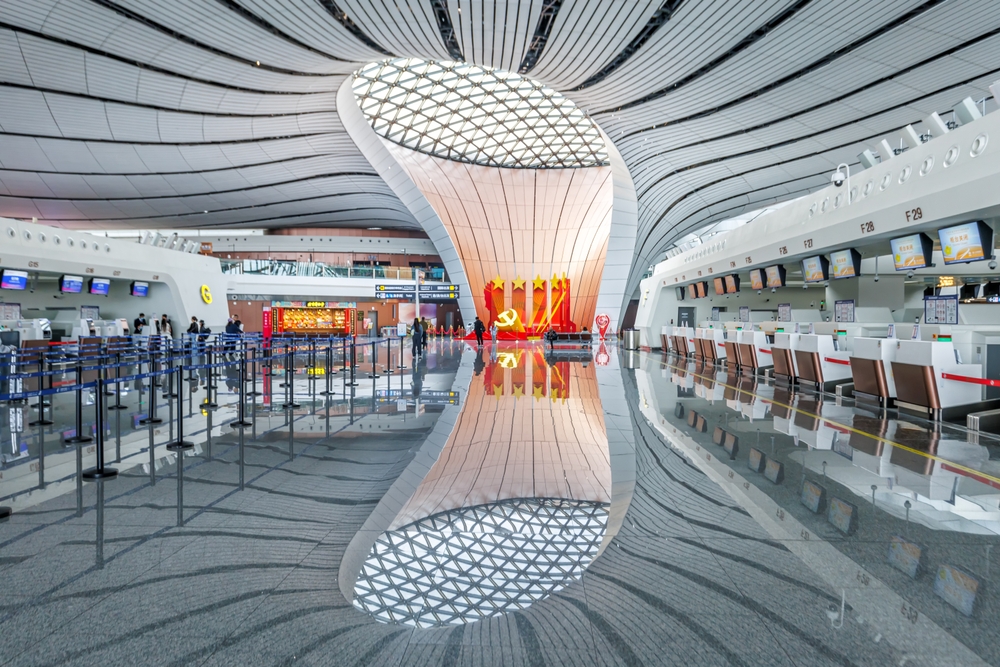Daxing New International Airport Terminal in Beijing, China